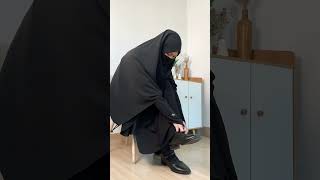 All black outfit from maslahaniqab abaya frenchkhimar leggingwudhu muslimahhijrah [upl. by Henig]