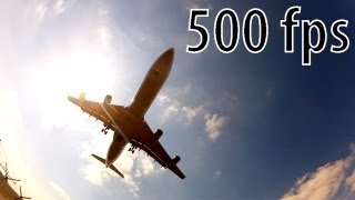 Flugzeug mit 500fps  2K  Frankfurter Flughafen [upl. by Malcolm]