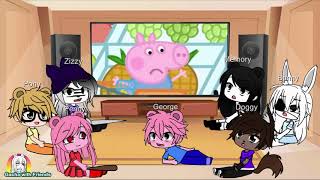 Gacha Club 🐷 Piggy characters react to Piggy Memes  Peppa and Roblox Piggy Funny Animation [upl. by Ekalb]