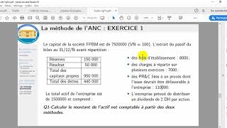 Évaluation des entreprises  les méthodes patrimoniales ANC et ANCC [upl. by Gerlac]