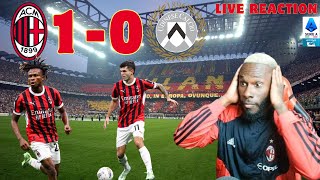 SOFFERENZA FINALE OTTIMI I PRIMI 30 MINUTI PULISIC SPOSACI MILAN UDINESE 10 LIVE REACTION [upl. by Adnuhsor]