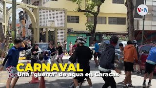 VIDEO Caen “bombas” de agua en Caracas por Carnaval [upl. by Anaitsirhc934]