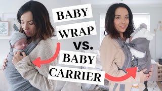 BABY WRAP VS CARRIER   BABY WEARING TRIED AND TESTED babywrap babywearing [upl. by Novahc]