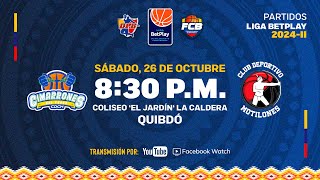 LIVE LigaBetplayDeBaloncesto  Cimarrones del Chocó VS Club Deportivo Motilones 2024  10  26 [upl. by Arama]