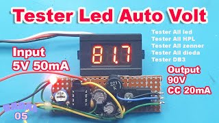 Tester Led auto volt dengan IC 555 90V  Tester HPL  tester DB3 Dioda [upl. by Howlond]