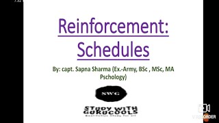 Reinforcement Schedules continuous and intermittent Schedules fixed amp variable Schedule [upl. by Jaquiss127]