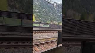 Train journey among Swiss Alps switzerland alps matterhorn train dualipa levitating travel [upl. by Niran]