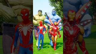 HULK BROTHERS SAVES SPIDERMAN AND IRONMAN FROM MINI IRONMAN 🤯 shorts gta5 [upl. by Rubma689]