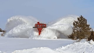 amazing Japanese train Snow Clearing [upl. by Nyliak853]