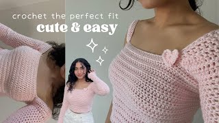 how to ACTUALLY crochet your own top  indepth tutorial for a flattering amp comfortable fit [upl. by Ecirad]