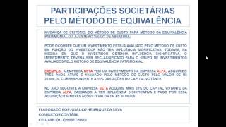 54PARTICIPAÃ‡Ã•ES SOCIETÃRIAS PELO MÃ‰TODO DE EQUIVALÃŠNCIA PATRIMONIAL [upl. by Tallulah246]