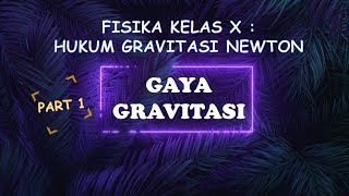 FISIKA KELAS X  HUKUM GRAVITASI NEWTON PART 1  GAYA GRAVITASI [upl. by Goar]