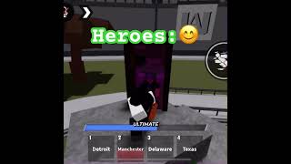 Heroes vs Villainstrick or treating heroesbattlegrounds myheroacademia roblox fighting [upl. by Llib]