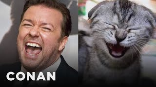 Ricky Gervais Looks Like Cats  CONAN on TBS [upl. by Fai]