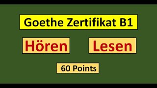 Goethe Zertifikat B1 Hören Lesen Modelltest mit Antworten am Ende  Vid  208 [upl. by Rebmac]