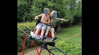 Best Themed Backyard Roller Coaster POV  White Mountain Railroad [upl. by Hsejar]