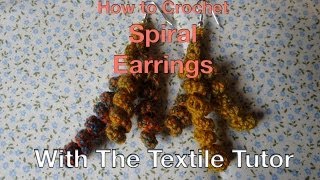 How to Crochet Spiral Earrings [upl. by Snider]