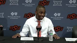 Cowboys Basketball vs Kansas State News Conference 020219 [upl. by Carhart542]