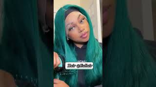 Fashion Style  eullair Colored Green Lace Frontal Human Hair Wig  Best Affordable [upl. by Alduino]