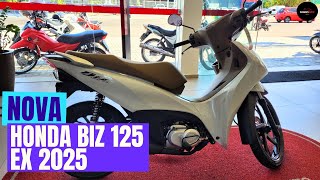 Nova Honda Biz 125 EX 2025  Agora MAIS TECNOLÓGICA POTENTE e com NOVO VISUAL [upl. by Anoyk]