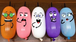 Making Slime With Funny Balloon Cute Doodles 12  Satisfying Slime Videos  Mickey Slime [upl. by Akira]