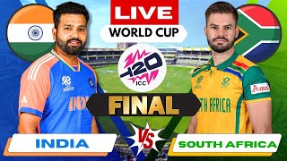 🔴 T20 WC 2024 Live IND vs SA Final  Live Score amp Commentary  INDIA vs South Africa Live Today [upl. by Nosnaj754]