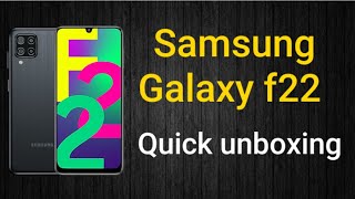 Samsung galaxy f22 quick unboxing  Samsung galaxy f22 review  short video shorts unboxing [upl. by Otrebireh964]