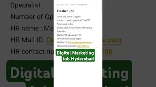 Digital Marketing Jobs in Hyderabad [upl. by Edy]