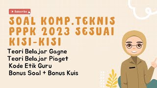 BAHAS SOAL TEKNIS PPPK 2023 SESUAI KISI KISI pppk2023 pppkguru [upl. by Lessig857]