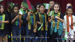 Winton Woods Primary North African American History Program of February 28 2018 [upl. by Sisco]