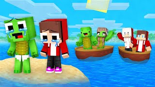 Baby Mikey and Baby JJ Are All ALONE On The Island in Minecraft Maizen [upl. by Magnum]