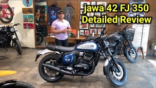 Jawa 42 FJ 350 Detailed Review jawa42fj jawa42bs6 bikereview automobile [upl. by Yedoc]