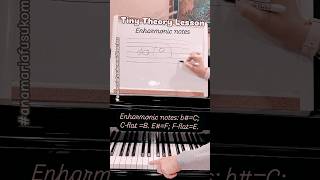 Enharmonic notes anamariafusukommiditeaches musictheory pianolessons [upl. by Beale]