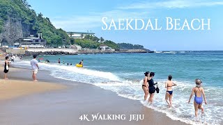 4K Jeju IslandㅣWalk around Jungmun Saekdal BeachㅣKoreaㅣWalking Jeju [upl. by Asoramla371]