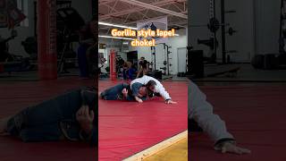 Gorilla style lapel choke from back side control bjj jiujitsu choke submission LapelChoke sub [upl. by Amador]