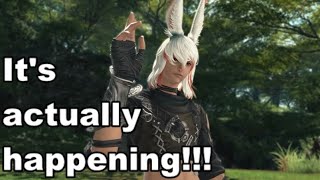 FFXIV Endwalker Male Viera and Female Hrothgar reaction [upl. by Charity]