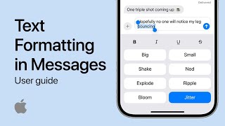 How to Set Up and Use Text Formatting in iOS 18 Messages [upl. by Anoiek]