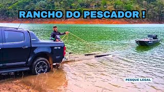 PESCAMOS E ACAMPAMOS NO RANCHO DO PESCADOR SAIMOS DE BARCO ATRÁS DOS PEIXES E SAIU ATÉ UM FRITO [upl. by Garwin]