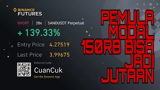 PART 1 TUTORIAL PEMULA MULAI BINANCE FUTURES MODAL 150RB CUAN RATUSAN PERSEN PAKE SMARTPHONE CUK🔥🔥🔥 [upl. by Dynah]