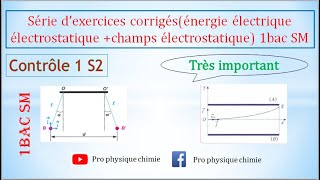 contrôle N° 1 S 2 corrigé champs électrostatique  énergie potentielle électrostatique 1bac SM [upl. by Davenport790]