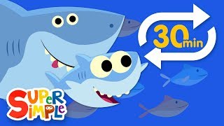 Baby Shark Extended Mix  30 Mins  Kids Songs  Super Simple Songs [upl. by Attekahs27]