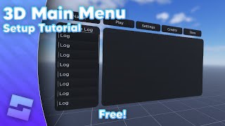 Fully Customizable 3D Menu Gui  Roblox Studio  Free [upl. by Amesari]