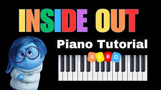 Extended Version CLICK HERE inside out piano tutorial [upl. by Lenuahs267]