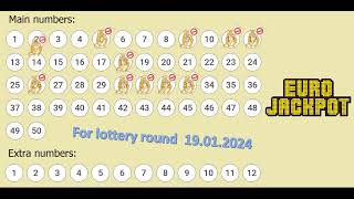 Eurojackpot 19012024 Get more winning draws by excluding low chance balls [upl. by Demetrius]