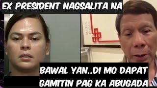 duterte nagbigay ng pahayag kay Sarah huwag maging abogado bawal sa vice presidente Bbm marcos Liza [upl. by Caassi237]