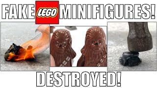 Destroying FAKE LEGO Minifigures  Real VS Fake LEGO [upl. by Eidson604]