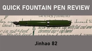 Jinhao 82 Quick Fountain Pen Review [upl. by Acinimod]