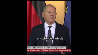 Olaf Scholz stellt die Vertrauensfrage  Neuwahlen  Ampel am Ende [upl. by Sidney]