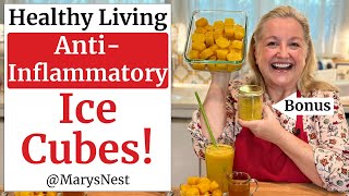 How to Make Lemon Ginger Turmeric Tea Ice Cubes  AntiInflammatory Drink to Serve Hot or Cold [upl. by Asilak]