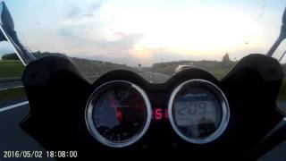 Vmax High speed run autobahn highway Suzuki Bandit 1250 S Top speed [upl. by Benzel]